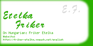 etelka friker business card